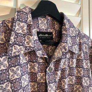 Eddie Bauer Linen Camp Collar Shirt